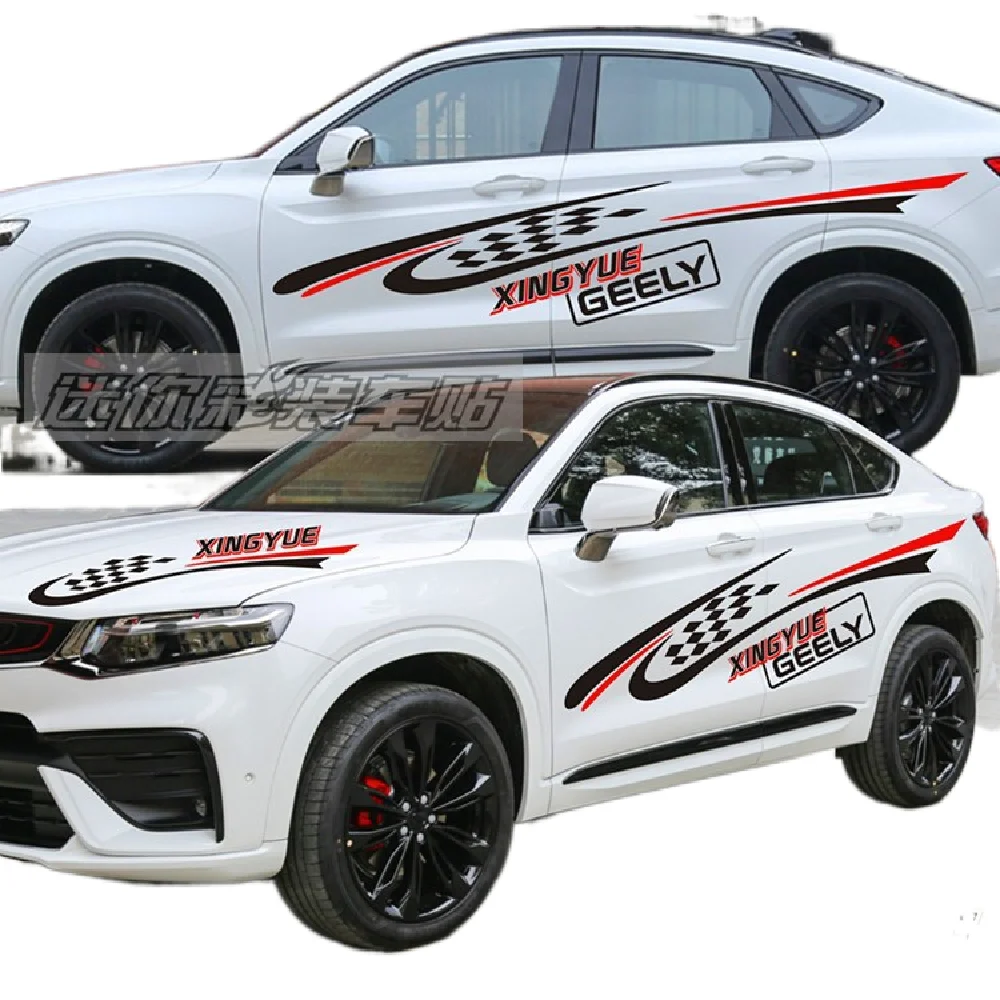 For Car Stickers Body Sport Decal For Geely XingYue Tugella Atlas Emgrand X7 GS Azkarra YF11 2019 2020 2021 Car Accessories