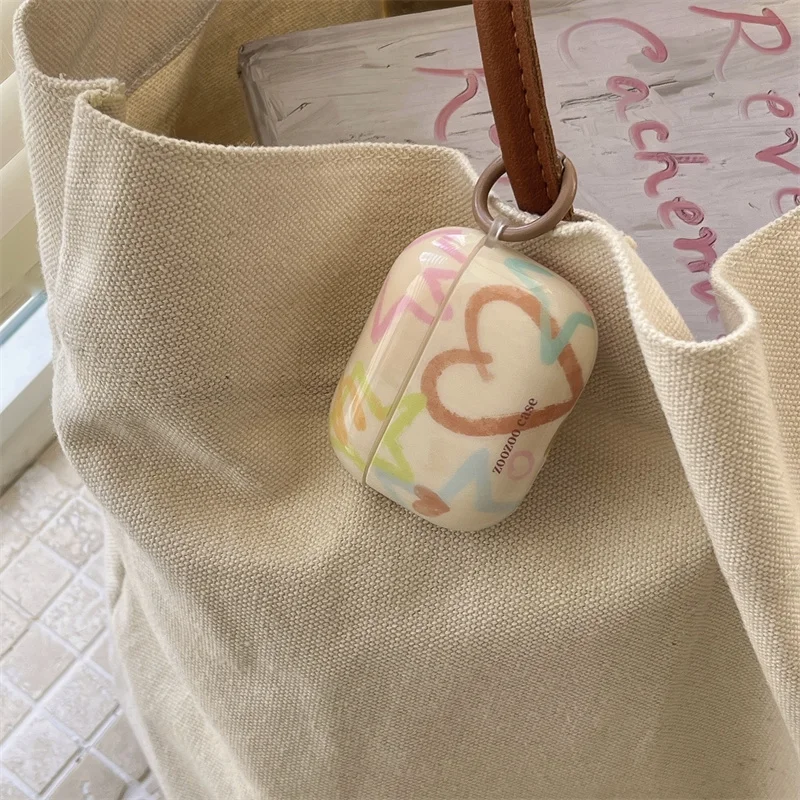 Симпатичные граффити love для AirPods 1 2 3 Pro Air Pods Pro2 защитная цветная подвеска в виде