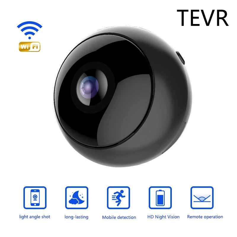 

Мини-камера TEVR H9 с Wi-Fi и функцией ночного видения, HD 1080P