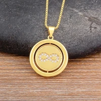 nidin personalized design women number 8 pendant endless shape gold plated friendship chain necklace jewelry best friend gift