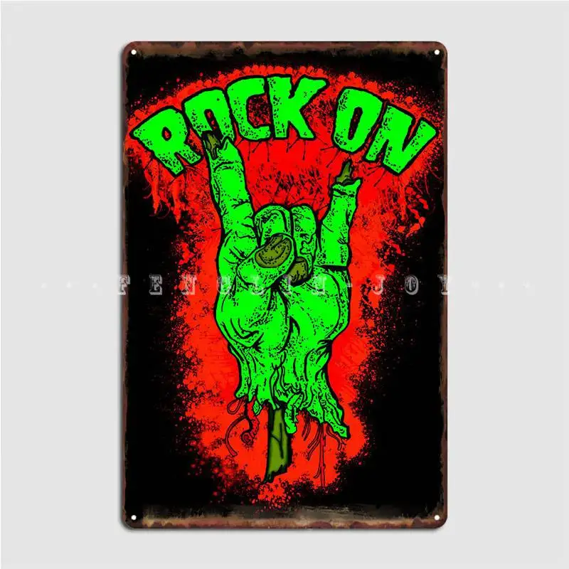 

Rock Zombie Poster Metal Plaque Custom Bar Cave Club Party Wall Decor Tin Sign Posters