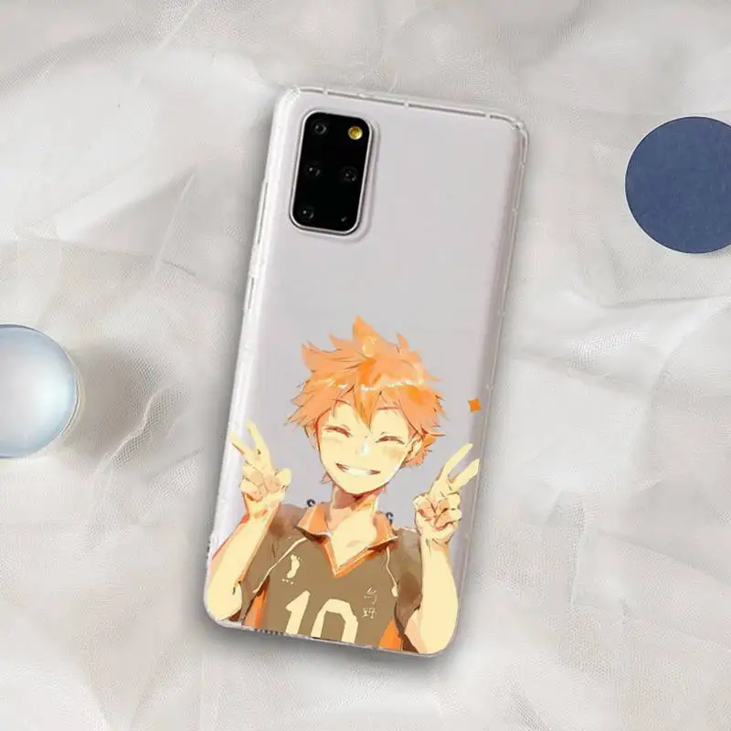 FHNBLJ Haikyuu Phone Case for Samsung S20 S10 lite S21 plus for Redmi Note8 9pro for Huawei P20 Clear Case