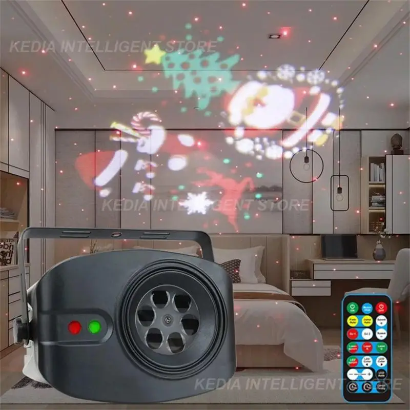 

13W New Christmas 48 Pattern Christmas Party Lights Santa Claus Dynamic Animation Lights Music Sound Control Strobe Projector