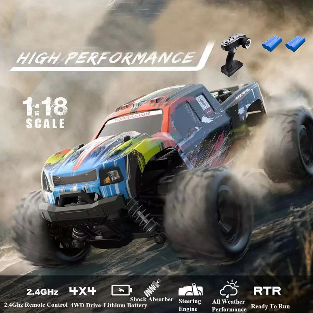 

1/18 Full Scale High Speed Electric Cross-country Remote Control Car 36km/h 4WD Drifting Foot Car Kids Car Toy Gift RC Toy Mach