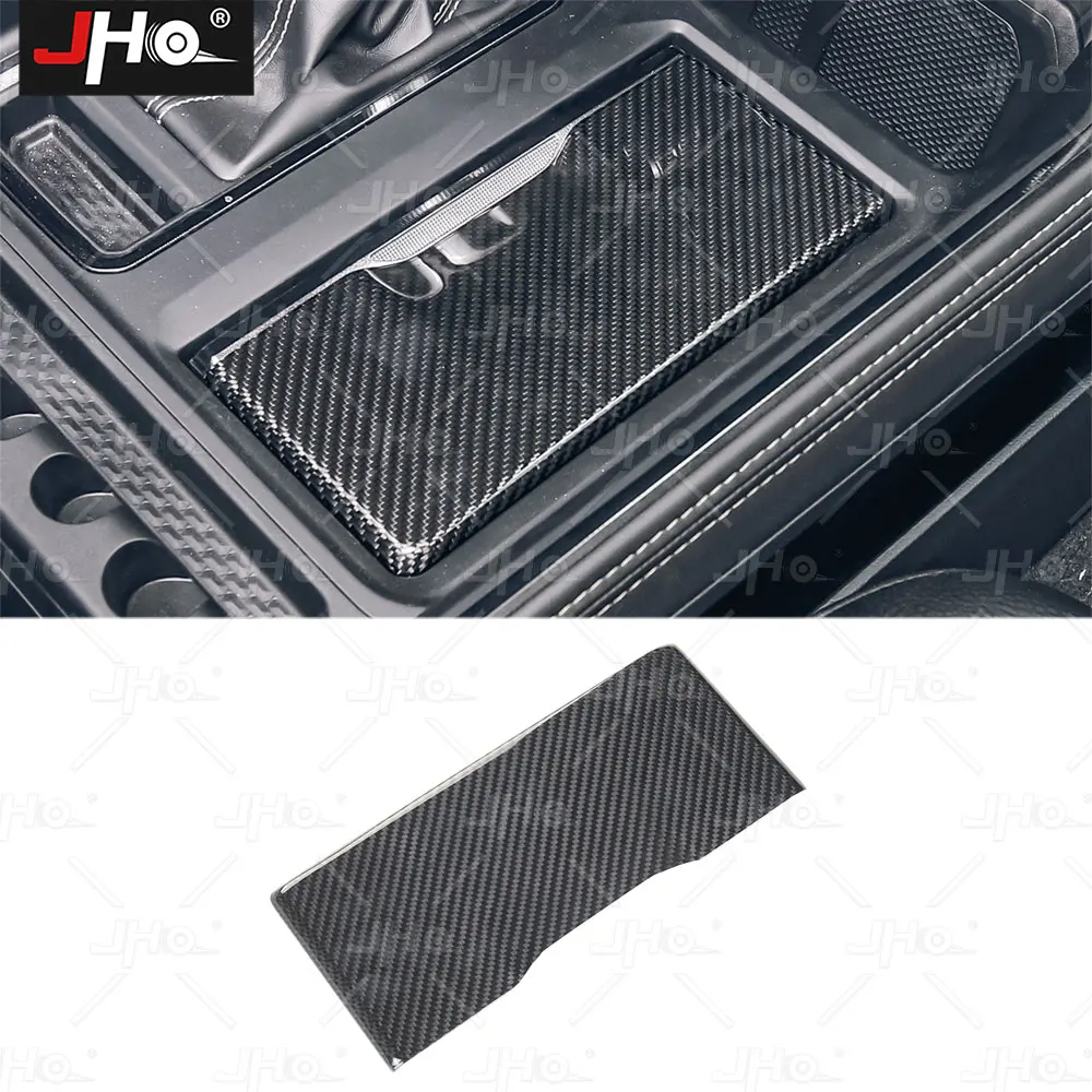 

JHO Car Styling Real Carbon Fiber Water Cup Holder Panel Cover Decorate Trim Fit for Ram 1500 TRX 2022 2023 Interior Accessories