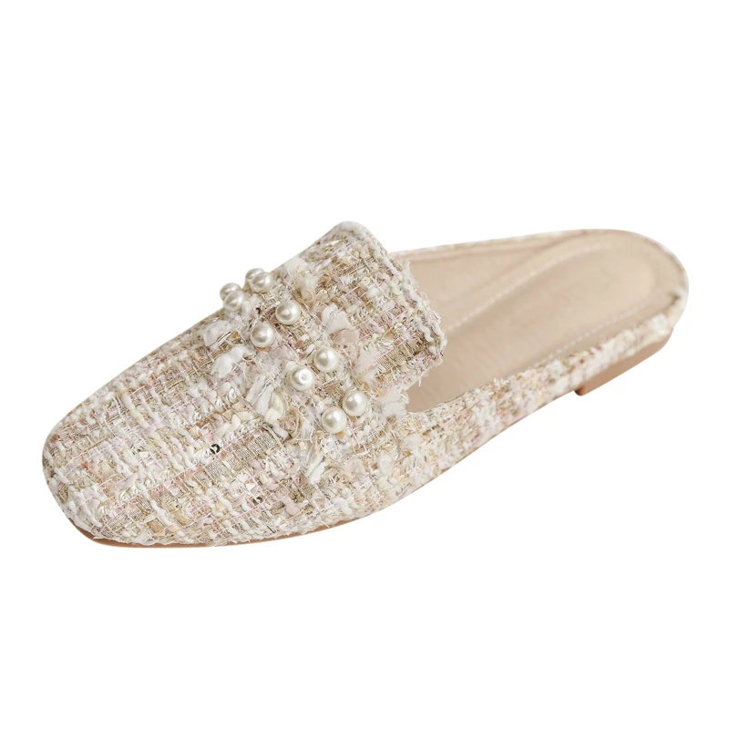 

Женские полутапочки Baotou большого размера, весна-осень 2022, новинка, уличные сетчатые красные туфли в сказочном стиле для ленивых