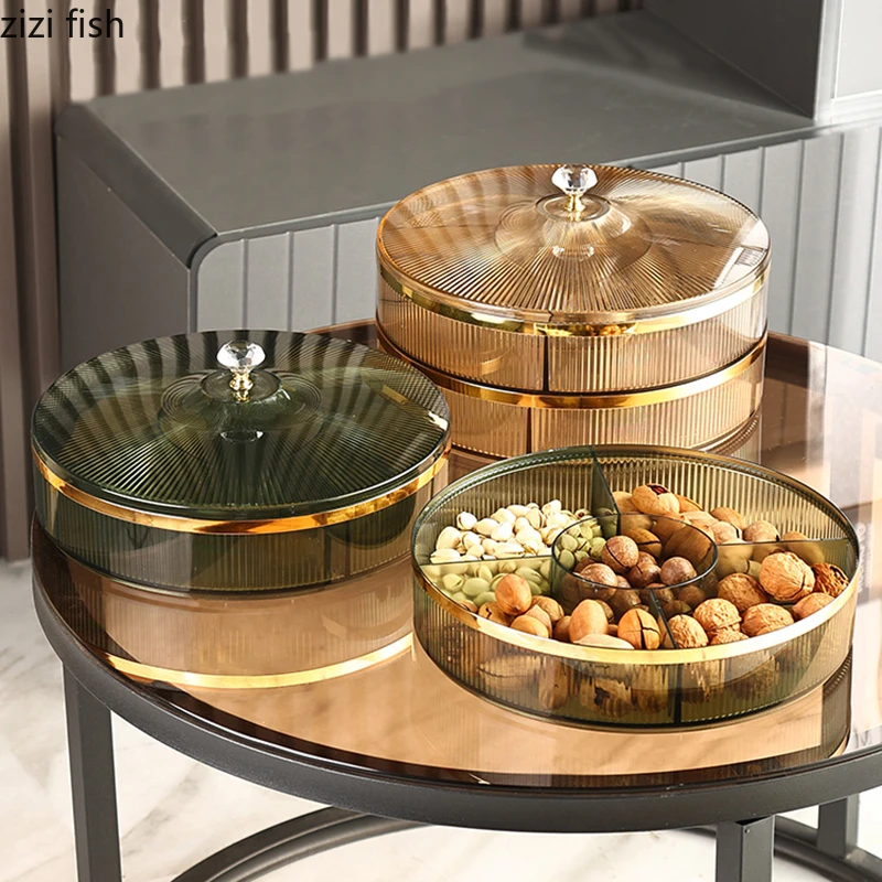 Креативный женский круглый контейнер для закусок коробка хранения сушеных
