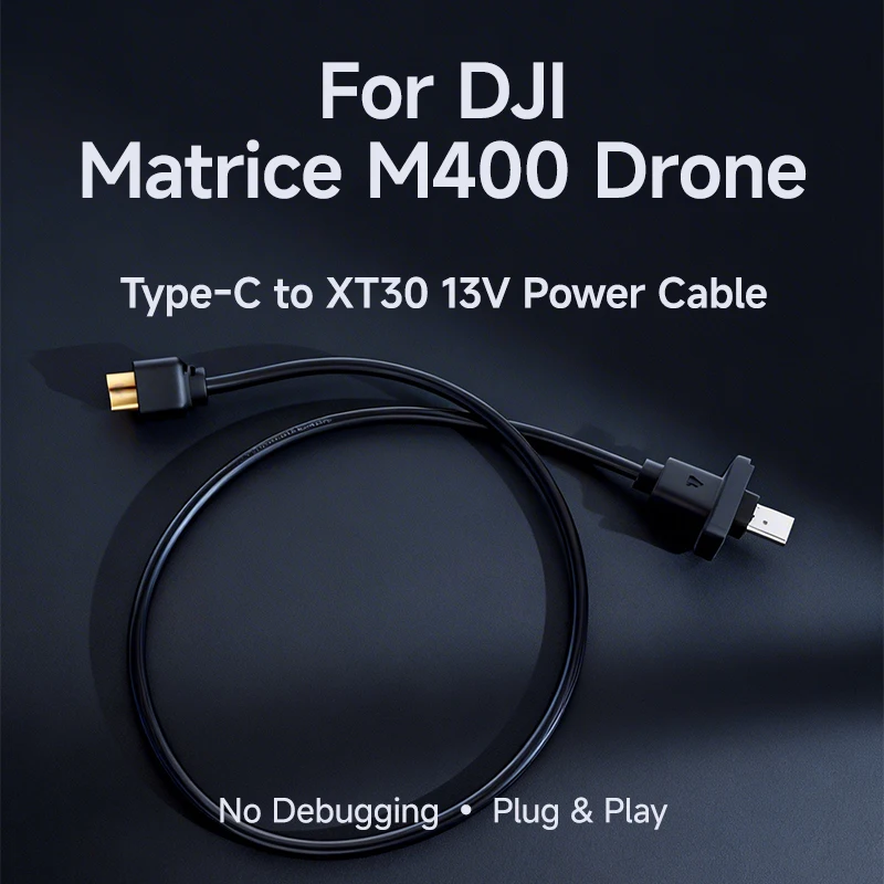 Фото Кабель питания 13В для дрона DJI Matrice M400, Type-C на XT30, последовательный порт OSDK E-Port, Plug & Play №1