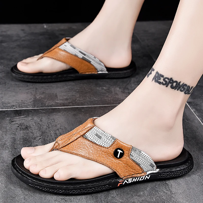 

Мужские и женские шлепанцы Topvivi, домашняя модная повседневная обувь, Нескользящие, с мягкой подошвой, для улицы, большие размеры 38-47, весна-ле...