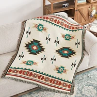 boho throw blanket for couch sofa and bed knit throw blankets bohemian with tassel 50x60inch mexican blanket for home decoration
