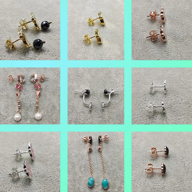 

Новые роскошные серьги из серебра с искусственным медведем