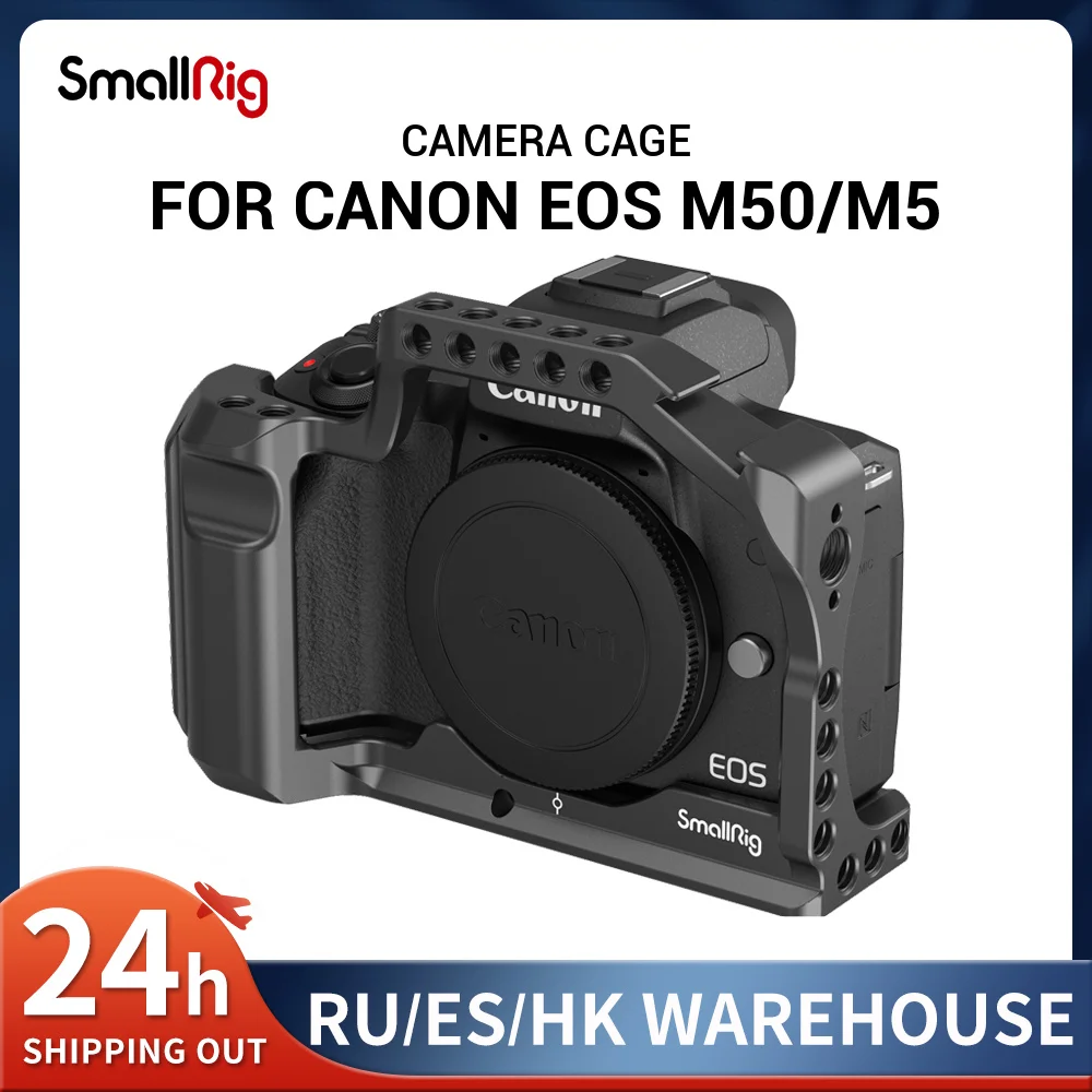 

SmallRig M50 Camera Cage for Canon EOS M50 / For Canon M5 for Vlog W/ Nato Rail Cold Shoe Mount For video Vlogging 2168