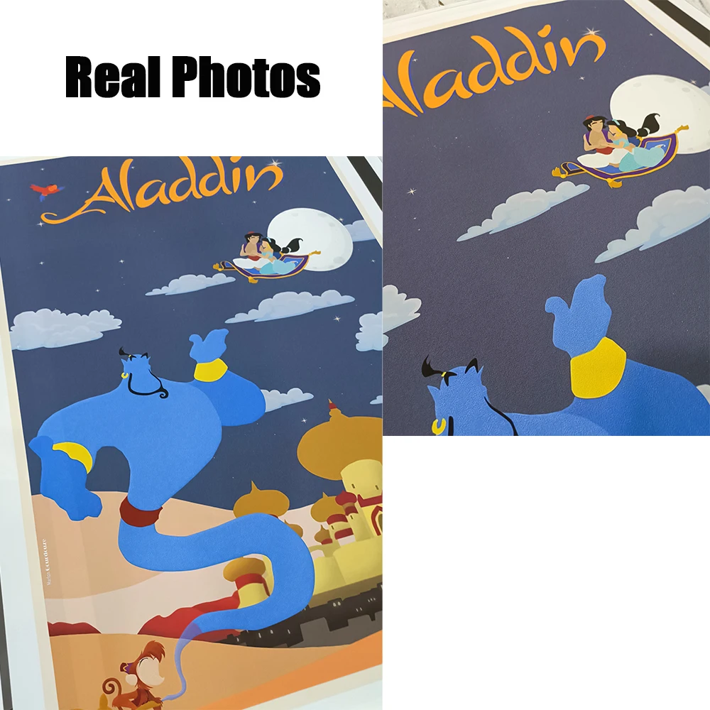 Диснеевские фильмы художественный плакат Aladdin настенное искусство Картина на