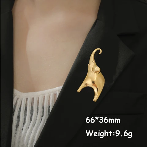 Брошь "Моя форма слона" из нержавеющей стали