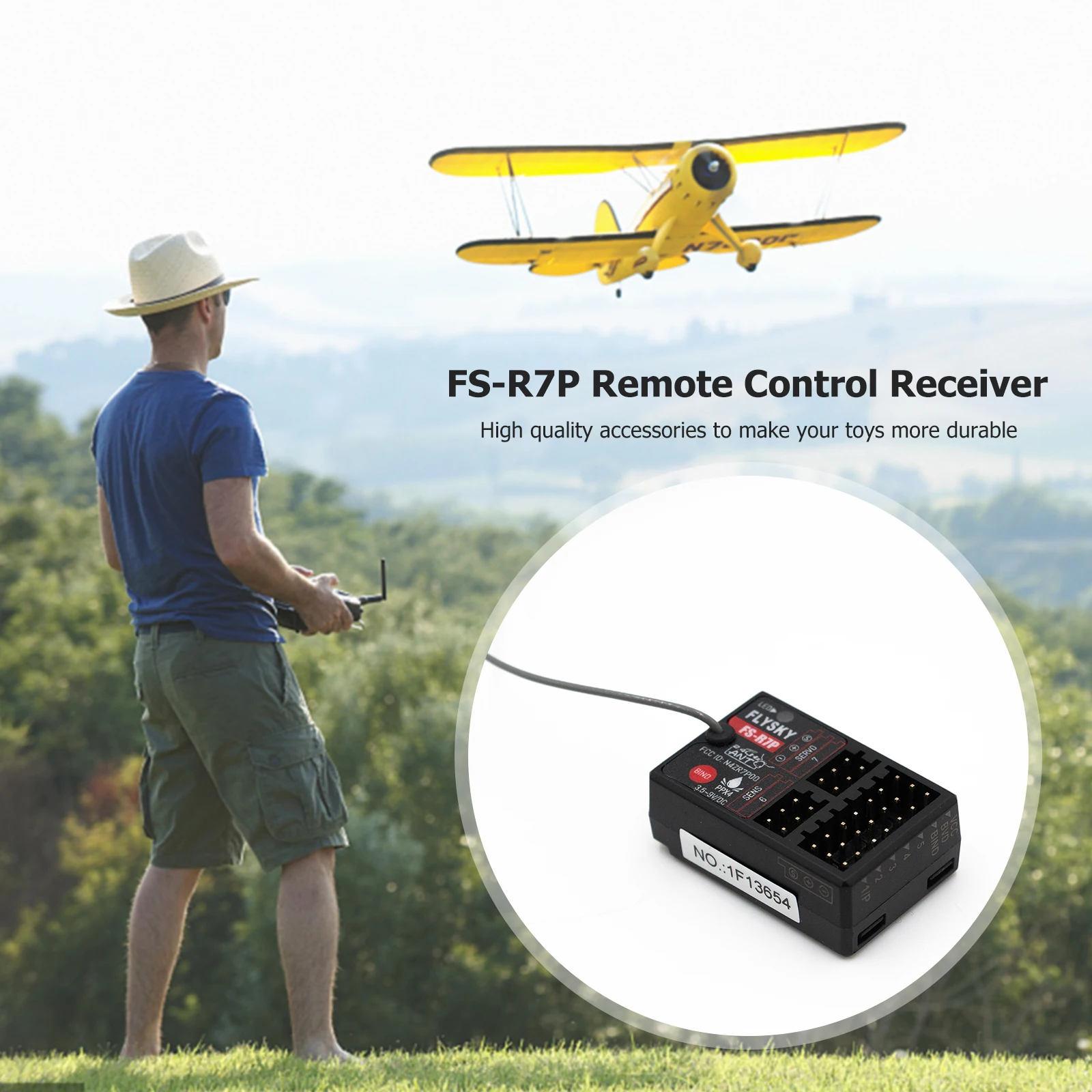 

FLYSKY FS-R7P ANT 2,4 GHz 7CH PWM RSSI мини-дистанционный приемник для радиоуправляемой машинки, лодки, Φ 1/10 Fpv очки, радиомастер