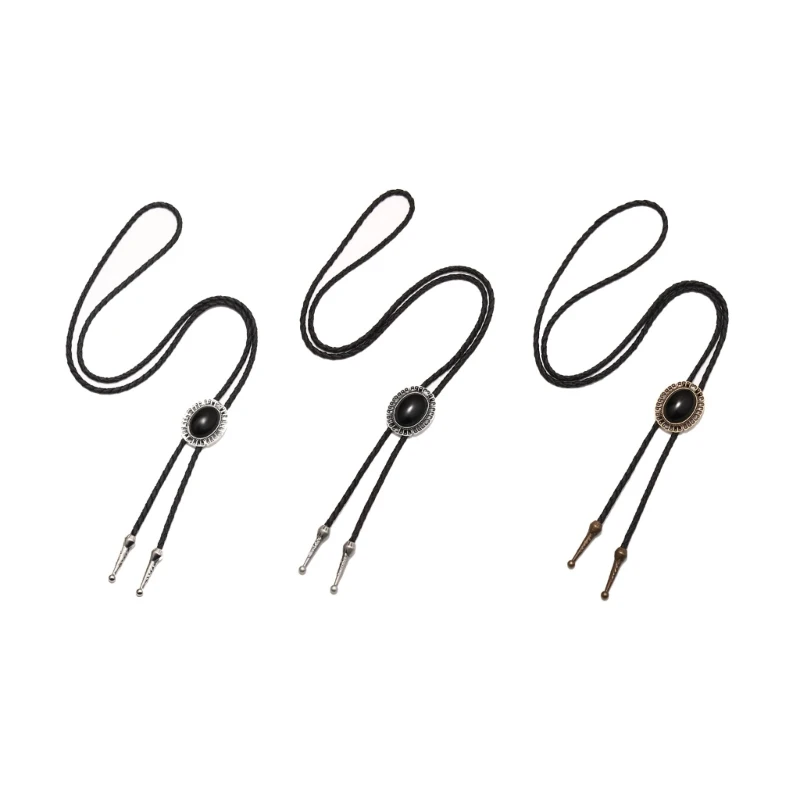 

L93F Western Cowboy Bolo Tie for Men Teens Shirt Sweater Decorations