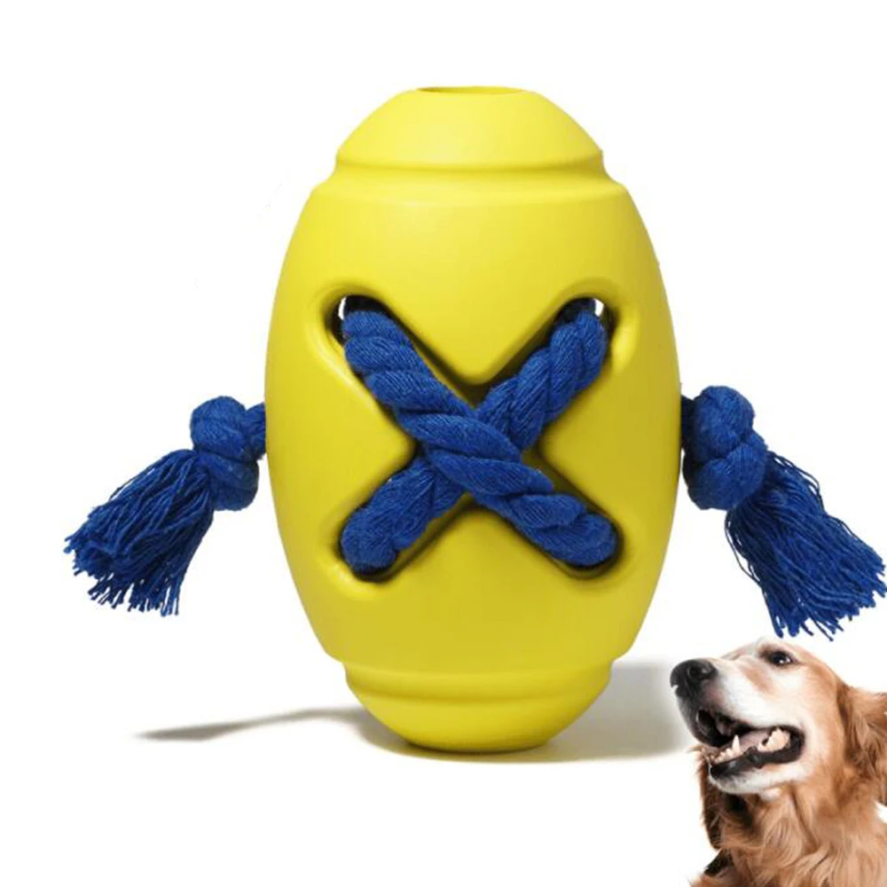

Rubber Chew Balls Cleaning Teeth Puppy Biting Toy Food Treat Feeder Tooth Cleaning Ball Dog Outdoor Traning Fun Playing Rope Ba