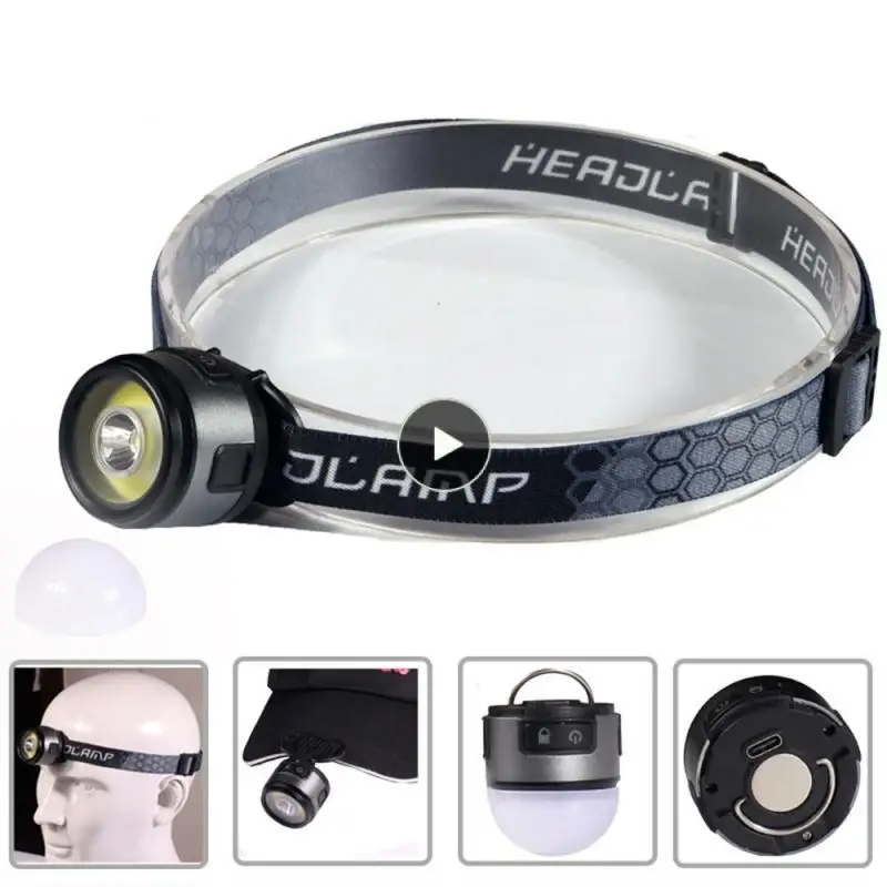 

280 Lumens Hunting Headlight Portable Head Torch Usb Rechargeable Magnetic Base Hat Clip Headlamp Fishing Camping Head Light