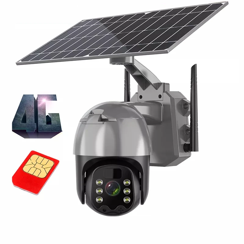 

4G LTE FDD GSM Solar Battery Wireless Camera Smart HD 3MP PTZ Camera Outdoor Waterproof CCTV Surveillance Wifi IPcamera