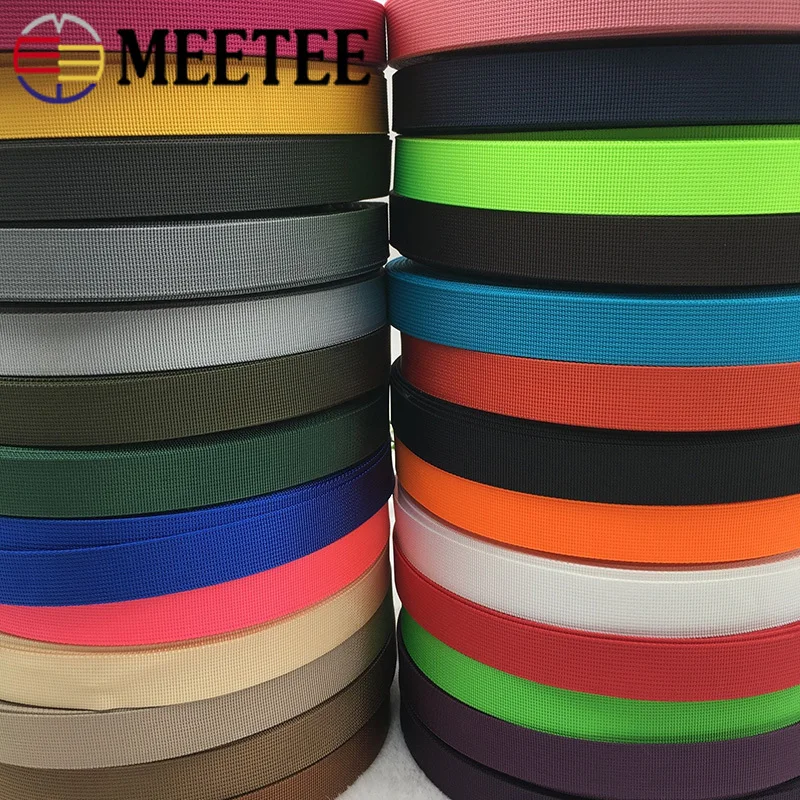 5M 20/25/32/38/50mm Thick 1mm Nylon Webbing Tape Trimming Safety Belt Knapsack Strap Ribbon DIY Bag Webbings Sew Band Accessory