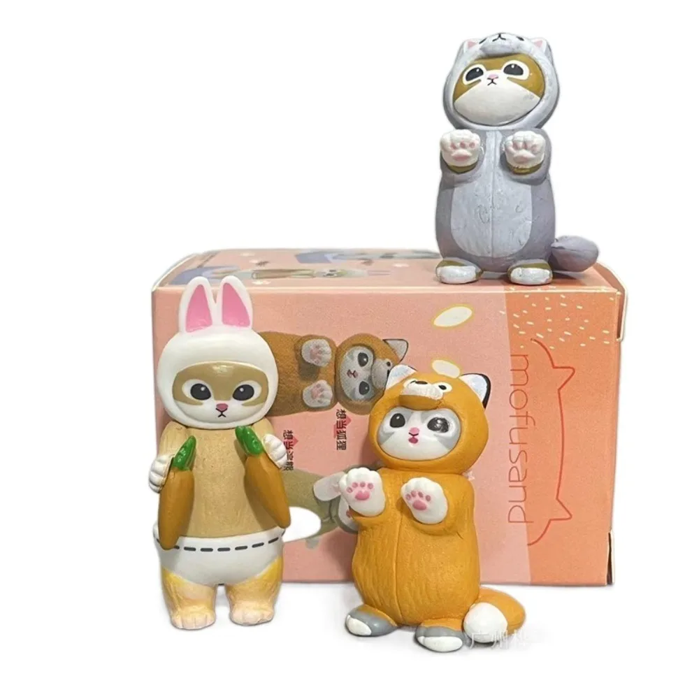 Экшн-фигурка Каваий Mofuseands из ПВХ милый кот животное головной убор кукла