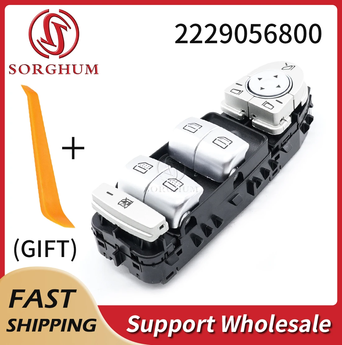 

Sorghum 2229056800 Front Door Window Switch White Button For Mercedes-Benz C-Klasse W205 S205 C180 C200 C220 C250 C300 C400 C450