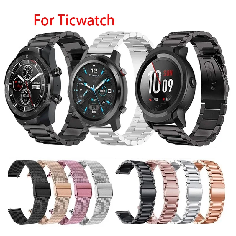 

Браслет из нержавеющей стали для часов Ticwatch E2 S2 C2 E3 Gth Pro 3 GPS GTX 4G 2 E