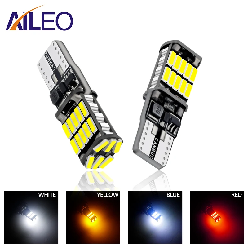AILEO 2 шт. T10 Led W5W 194 Автомобильные лампы Canbus без ошибок 26SMD для салона автомобиля Аксессуары Лампа Задний фонарь заднего хода 6000K IP67 12V