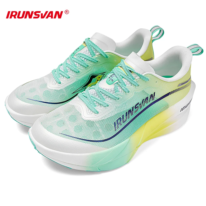 Фото IRUNSVAN Qingfeng SUC1.0 Профессиональные спортивные кроссовки с карбоновой пластиной по всей подошве для мужчин и женщин, амортизирующие, для марафона, модель 072 №1