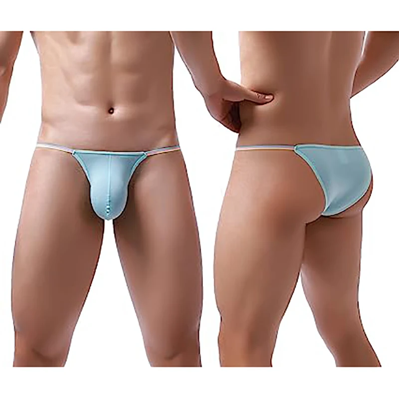 Tyhengta Men's Briefs Low Rise Bikini Underwear Bulge Enhancing Nylon Briefs