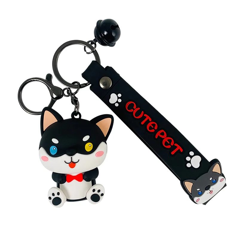 XM-funny Cute Shiba Inu Keychain Creative Keychain Ring Bag Pendant Personality Ornament Special Gift