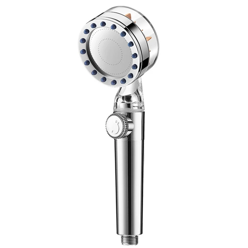 

Handheld Turbocharged Pressure Propeller Shower, Turbo Spa Massage Shower Head, Adjustable Switch