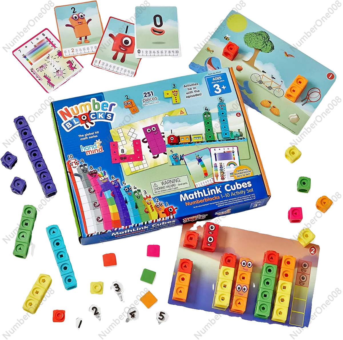 Детский строительный блок American Hand2mind LR волшебный с номером цифровые блоки для