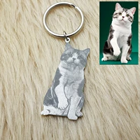 custom picture keyrings personalized dog keychain portrait cat photo keychain pet photo jewelry keepsake pet memory gift