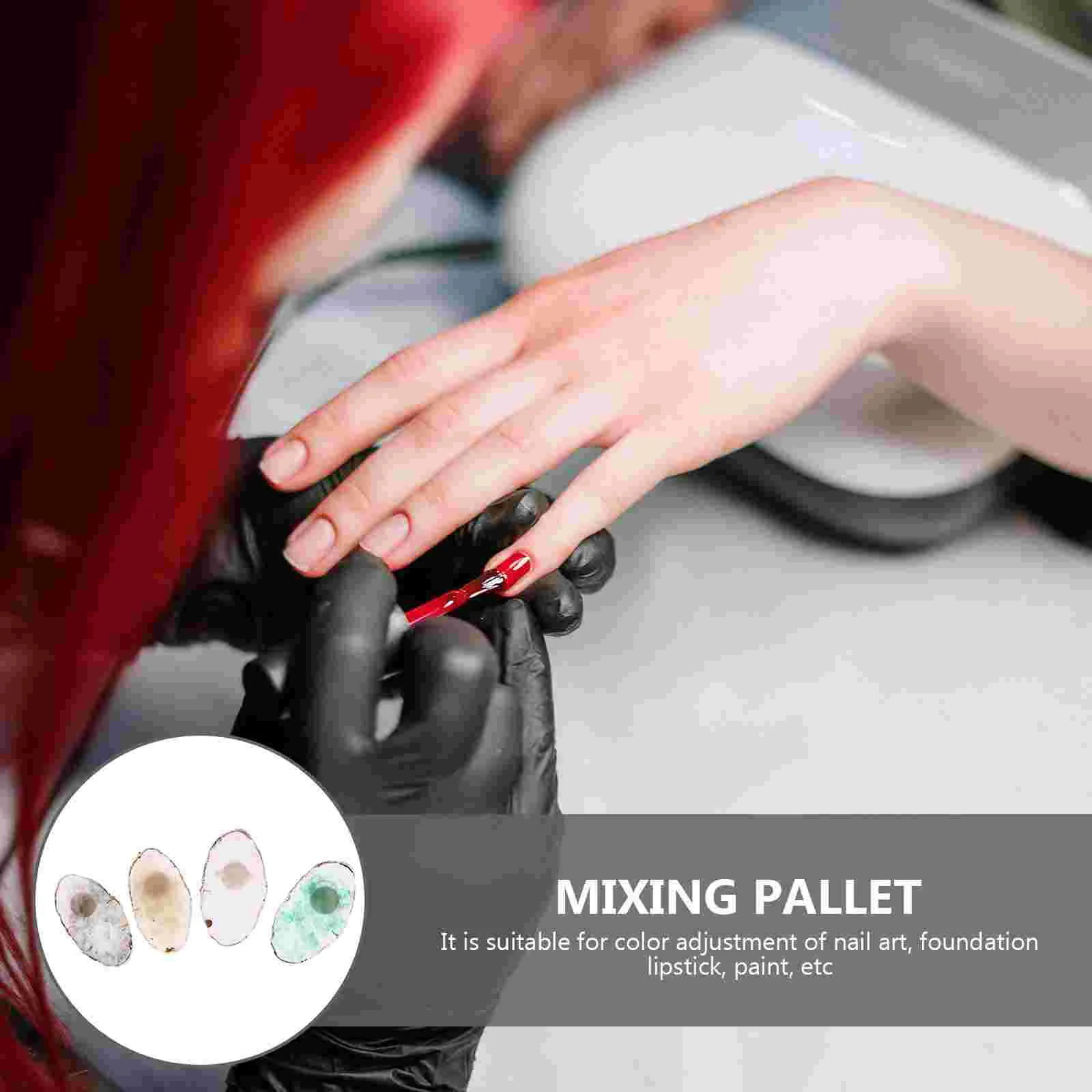 4 шт. палитра для ногтей краска гель-лак лоток смешивания блестящее кольцо