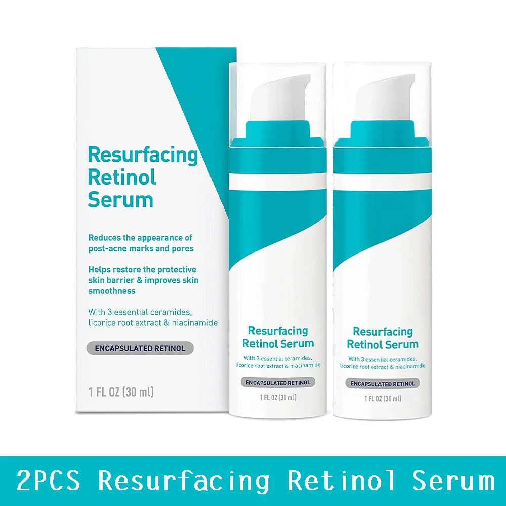 

2PCS Original Resurfacing Retinol Serum 30ml Reduce Acne Improve Pores Moisturizing Nourishing Hyaluronic Acid Repair Barrier