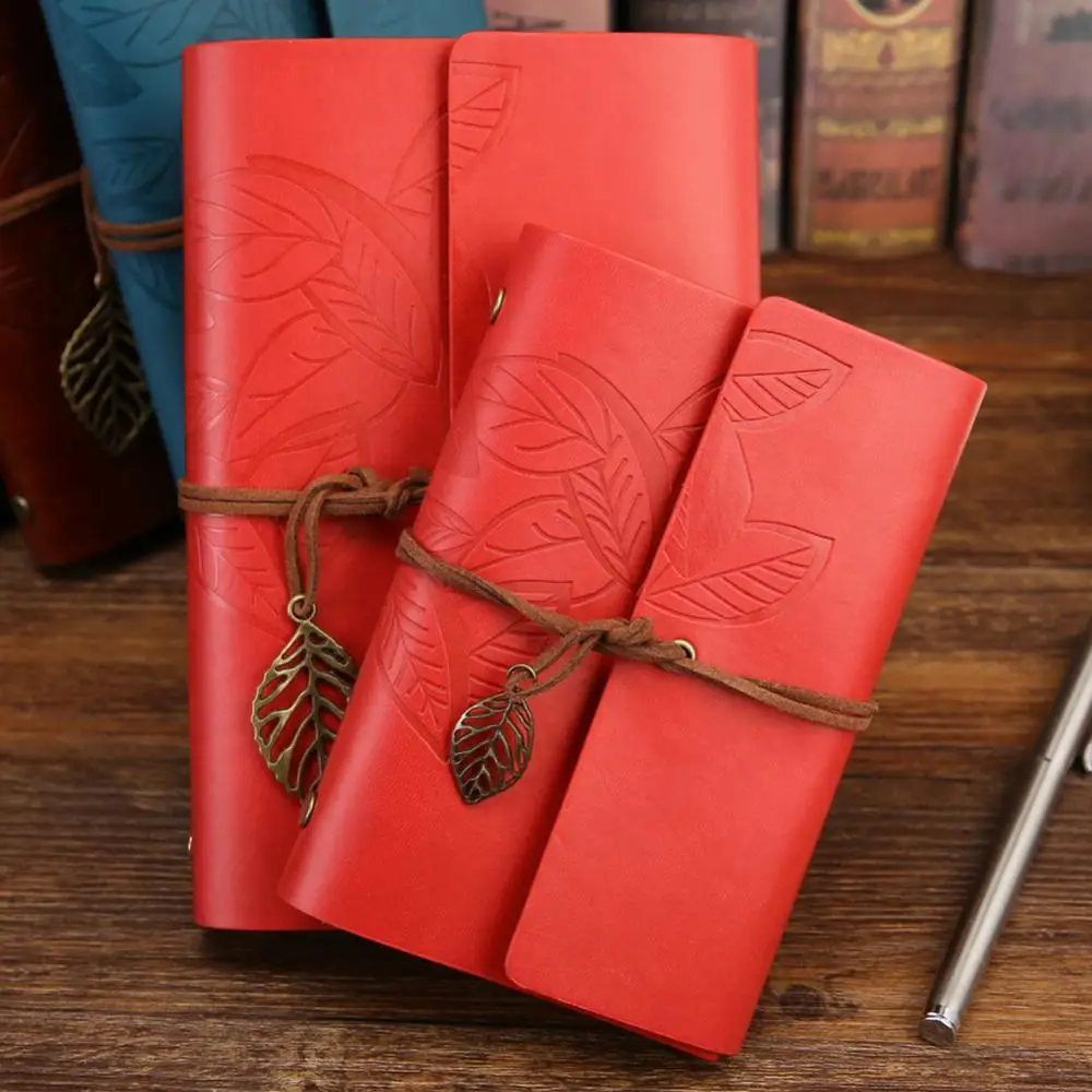 

1Pc 80 Sheets Vintage Loose Leaf Diary Journal Blank Notebook School Stationery Vintage Loose Leaf Stationery