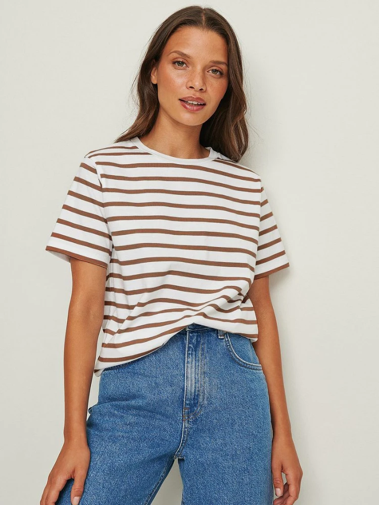 

Suninbox Summer Short Sleeve Striped T-Shirts Women Knitted Basic Casual Tops Female Cozy Loose Cotton Tee 2023 Harajuku Shirt