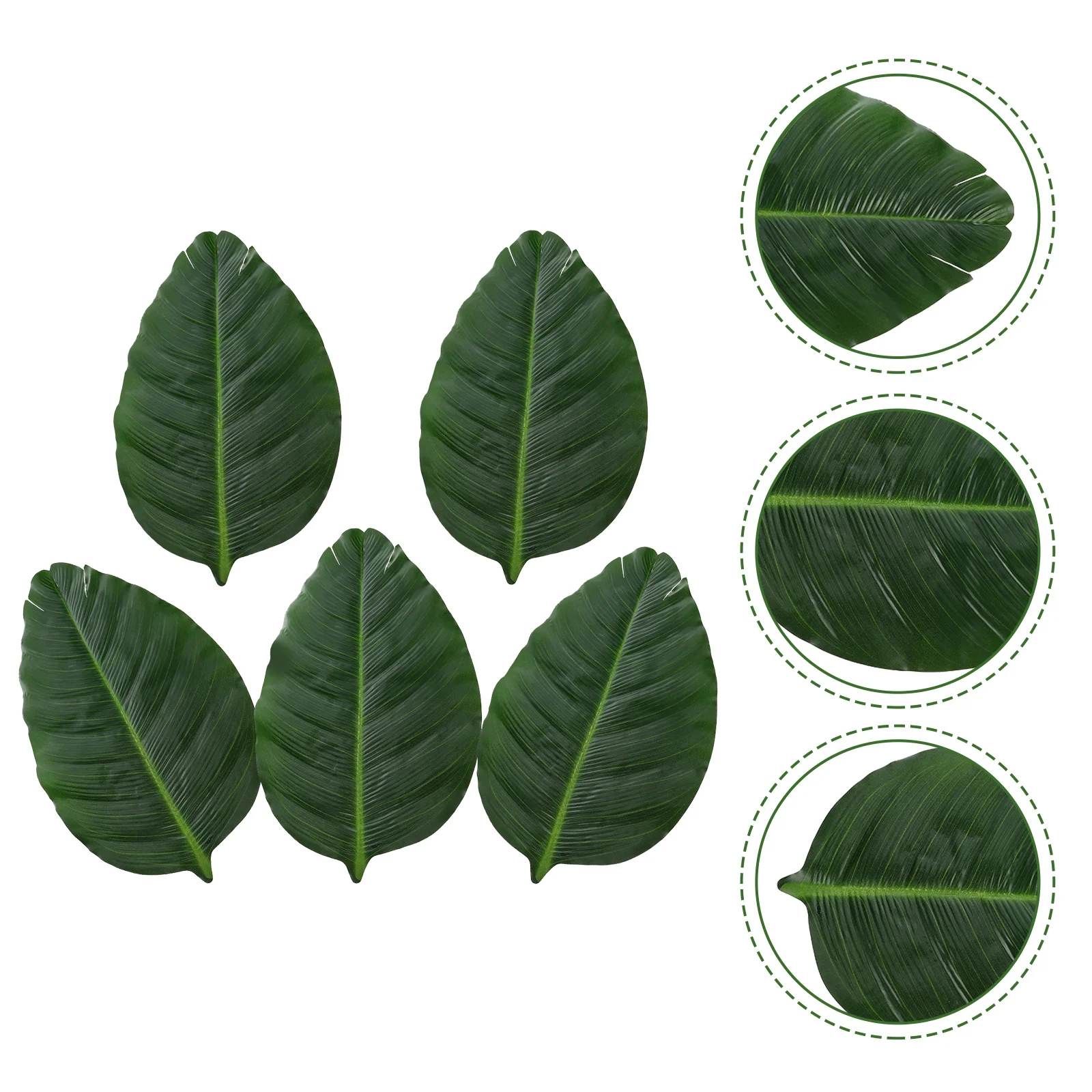 

Leaf Leaves Placemats Coasters Tropical Coaster Party Palm Green Table Cup Mat Mats Decoration Placemat Faux Drinks Luau