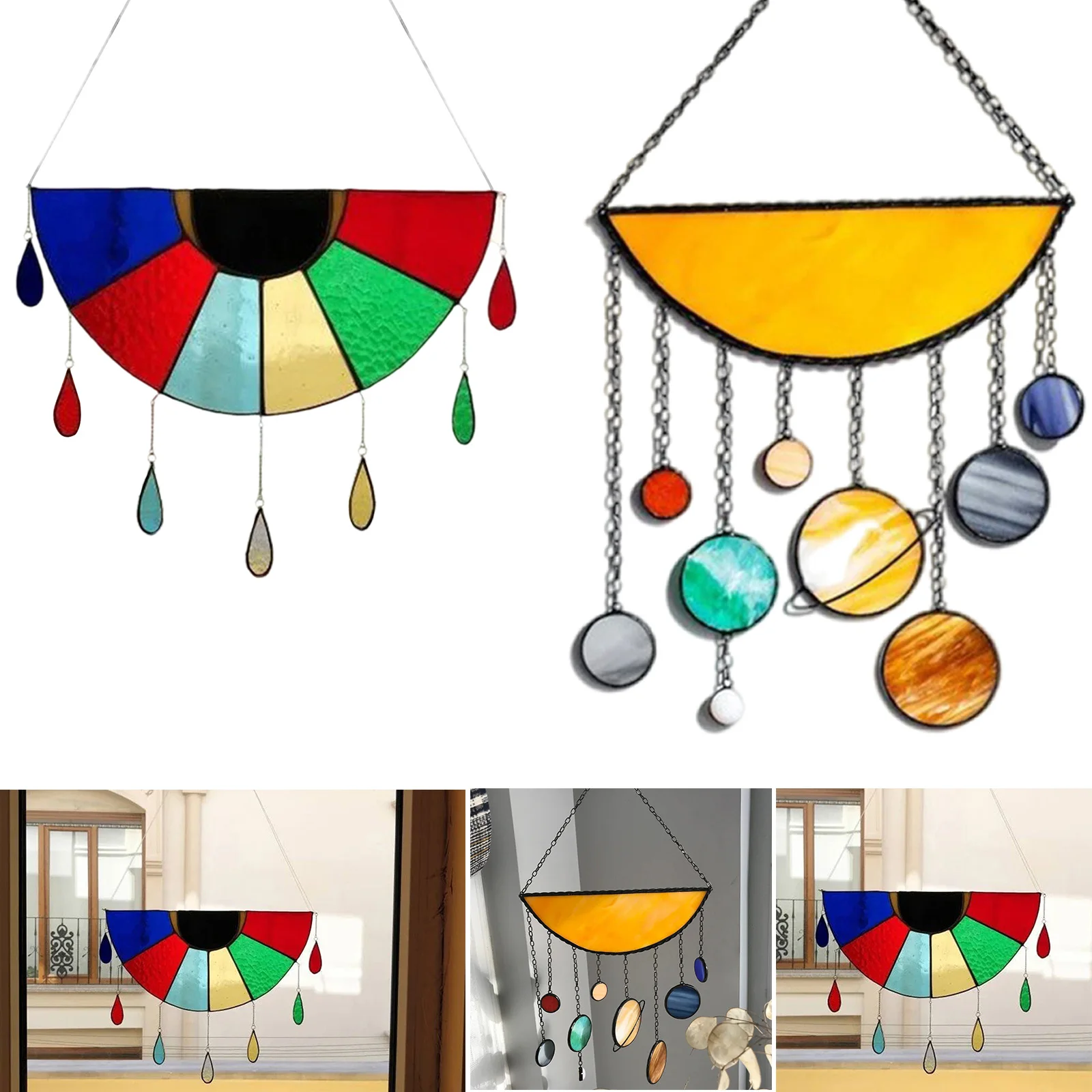 

Колокольчики ветра Луна Колибри Радуга ветер колокольчики на стену окно дверь поделки домашний Декор акриловый подвесной подарок на день м...