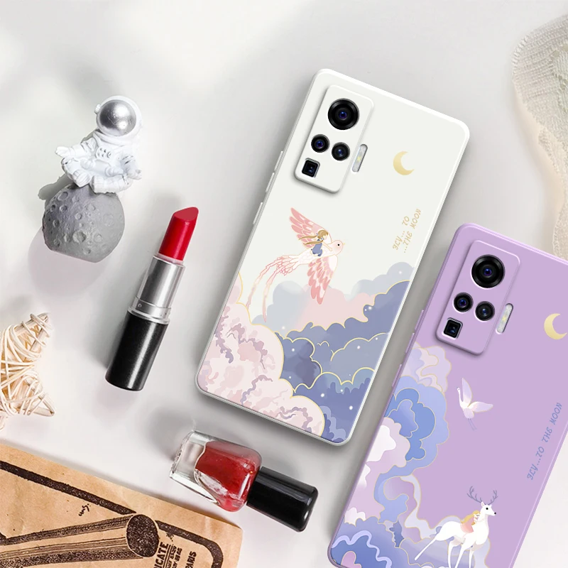 Чехол эстетический для VIVO X50 X30 X27 Pro Plus Lite X51 X23 X21 UD X21i X21S X20 X9 X9S Plus 5G, мягкий силиконовый чехол