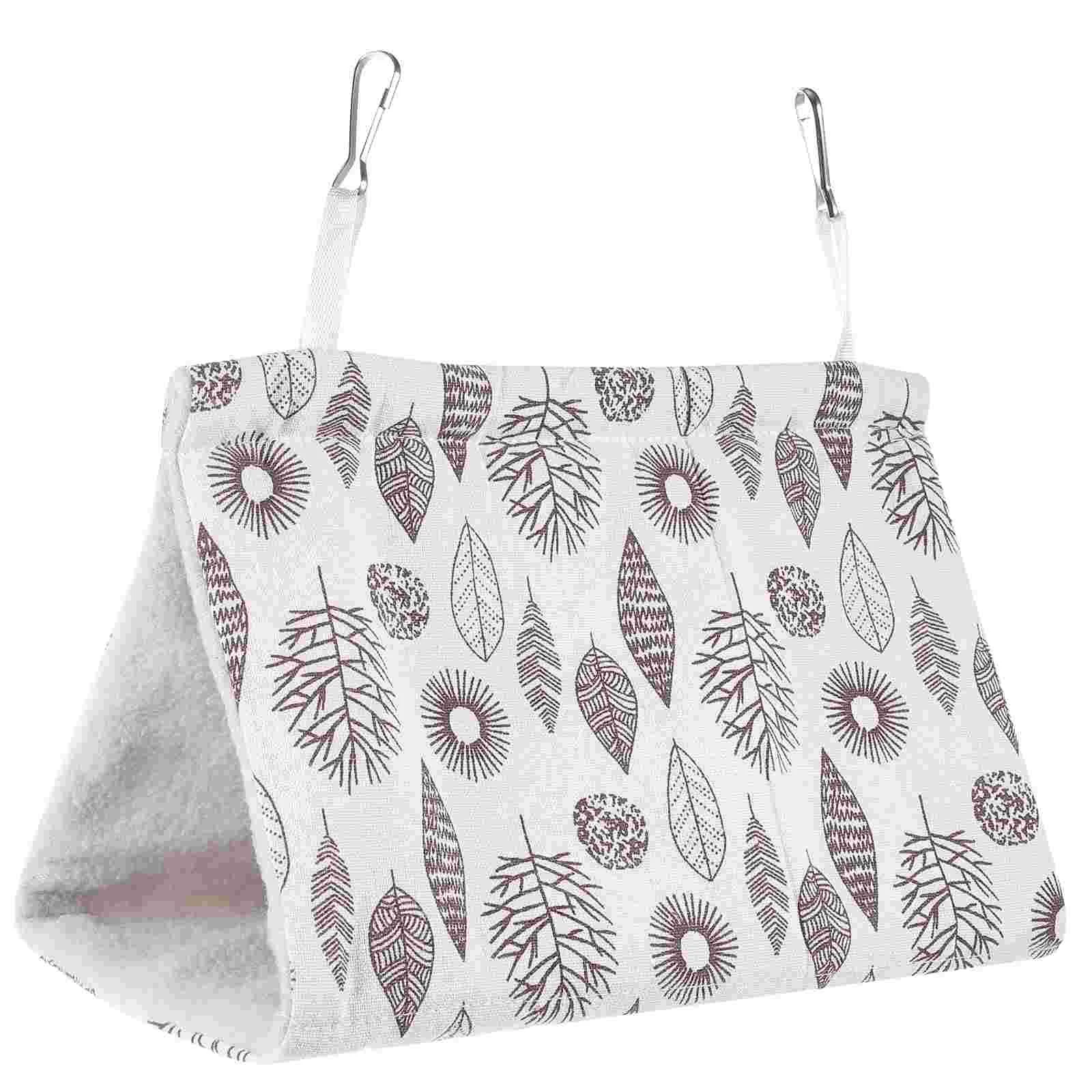 

Bird Warm Bed Parrothammock Hamster House Pet Guinea Hut Cage Winter Chinchilla Plushhanging Hideout Cave Hideawaysleeping