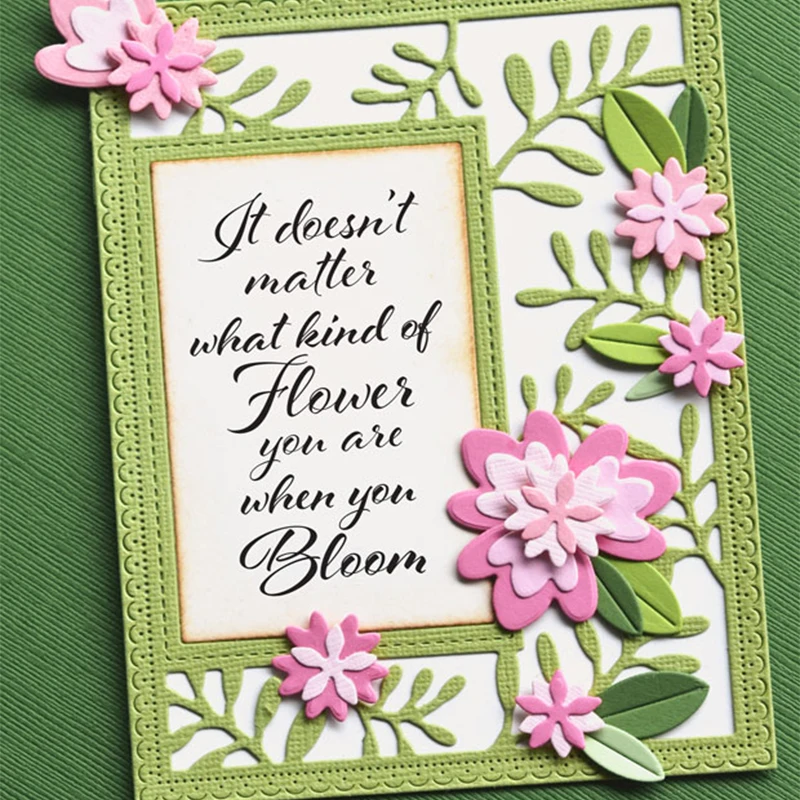 

2023 New Beautiful Flower Album Dies Cut for Scrapbooking Card Making Decoration Embossing Metal Cutting Die Handcrafts Template