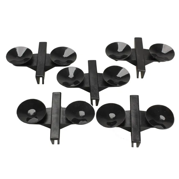 

5x Black Plastic Divider Sheet Holder Suction Cups for Aquarium Fish Tank