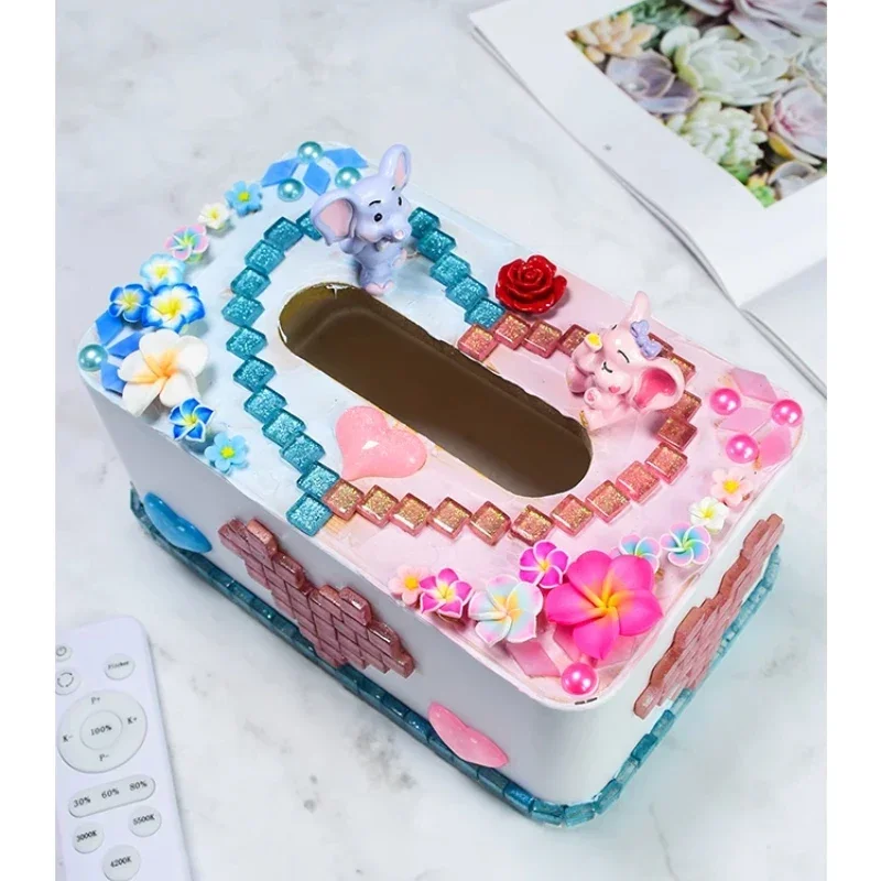 DIY коробка для салфеток наборы моделей мозаичных поделки на заказ креативная