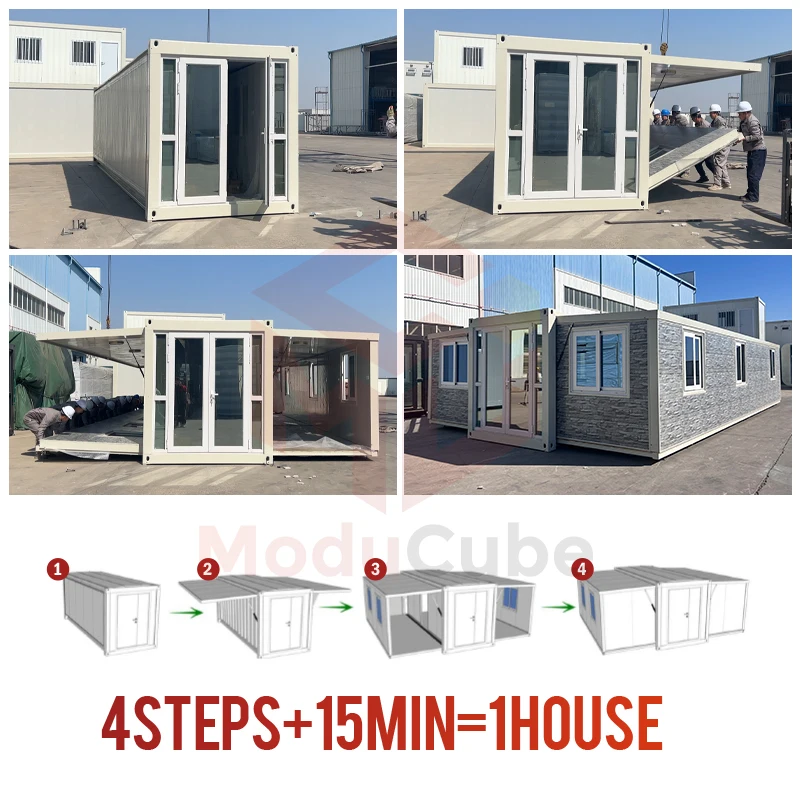 Фото Модульный дом-контейнер Moducube 20 футов, расширяемый, портативный, складной, мини-дом, быстровозводимый дом №5