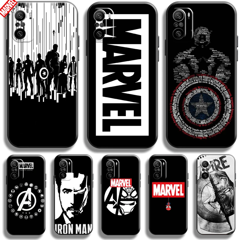 

New Marvel Avengers Logo Phone Case For Xiaomi Mi 11i 6.67 Inch Silicone Cover Black Bumper Coque Carcasa Funda