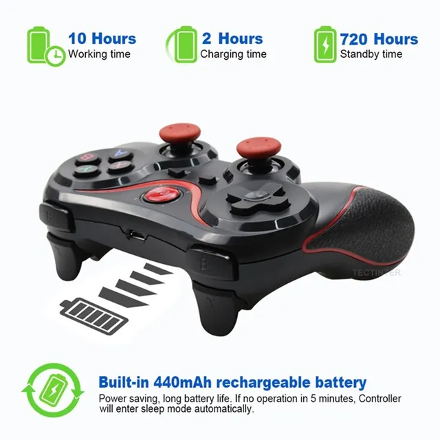 Terios T3 X3 Wireless Joystick Gamepad PC Game Controller Support Bluetooth BT3.0 Joystick For Mobile Phone Tablet TV Box Holder 4