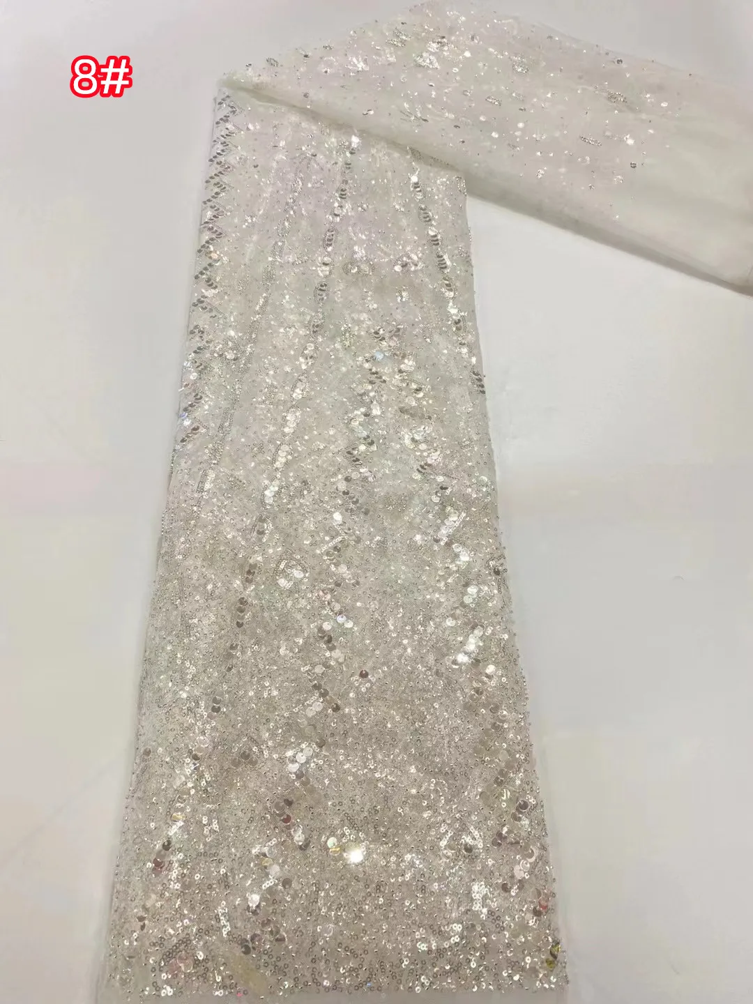 

New high -end lace embroidered mesh bead tube sequins, wedding dresses and bridesmaid clothes private customization