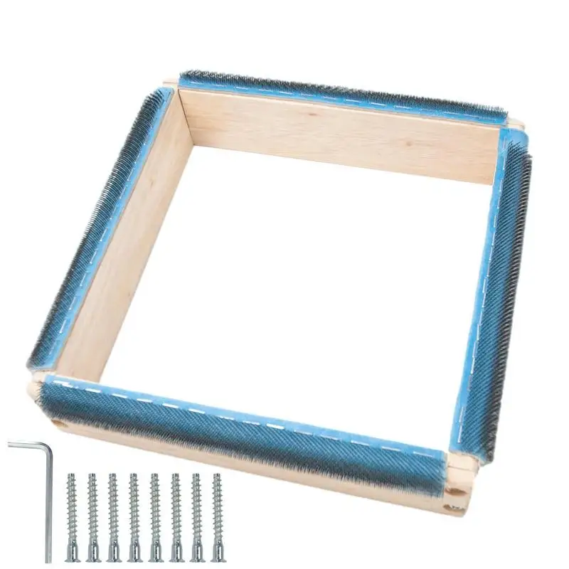 

Embroidery Hoop Frame DIY Square Embroidery Frame With Needle Embroidery Frame With Gripper Strips Wood For Professional Tailors